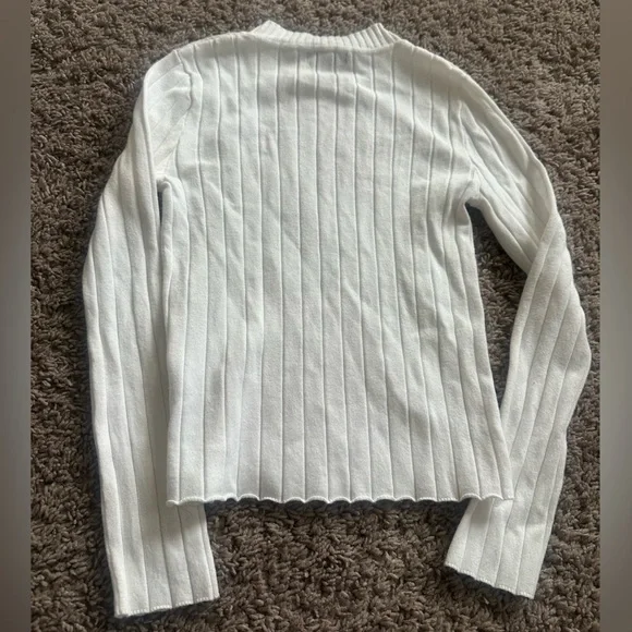Women's White Sweater - Picture 2 of 3